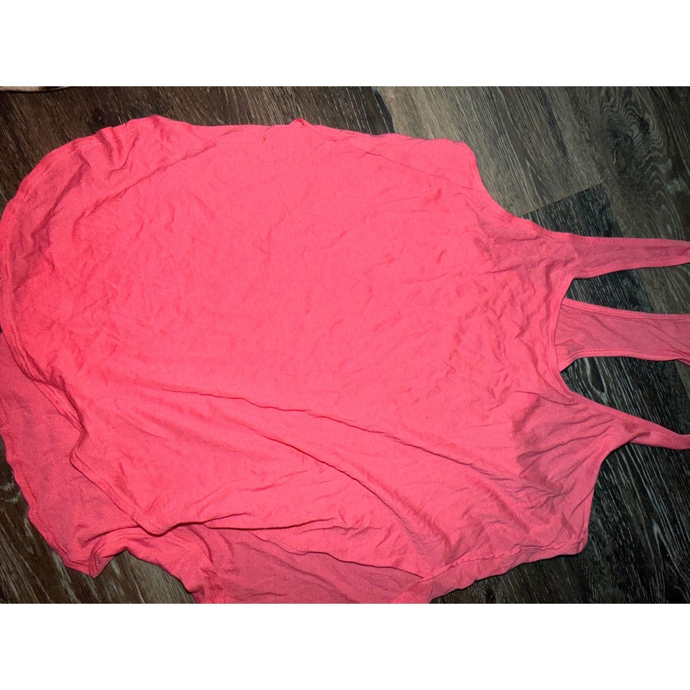 Express Womens Neon Pink Racerback Tank‎ Top Scoop Neck Curved Hem Size M